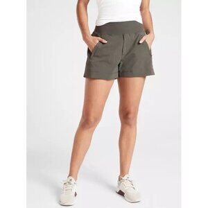 Athleta Trekkie North Short, Olive Green Hiking Shorts Active Walking Size 12